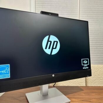 HP M27 Webcam Monitor, IPS, Full HD (1080p), 27 Inch, 75hz, 5ms response time, AMD Freesync, Built in 5mp Webcam, Built in Speakers, Anti Glare, Silver